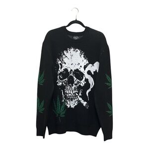 RGSTR, Black Skull Graphic Sweater,Size XL,NWT